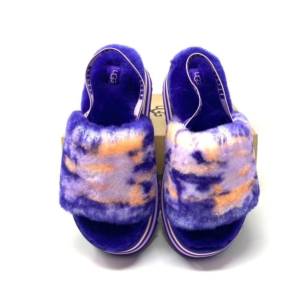 UGG Women's Size 1122032 VNGH DISCO MARBLE SLIDES VIOLET Platform Sandal Slipper - Picture 4 of 10